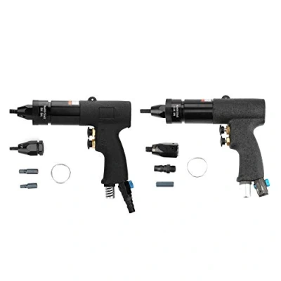 Image of Black Air Riveter Gun Pull Nut Automatic Pneumatic Riveting Tool(M8/M10)