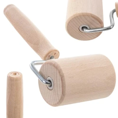 Image of KADAX Wooden Rolling Pin, Small Kitchen Utensil for Out Pizza Dough and Pastry, T Shape Pin with Handle, Baking Accessory