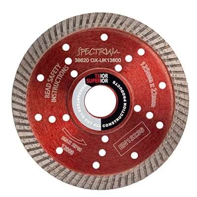 Image of OX Tools TX10R 125/22 Spectrum Superior Turbo Diamond Blade, 125/22.23mm, Red