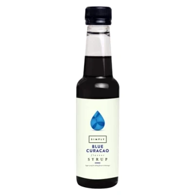 Image of Simply Blue Curacao Syrup, Vegan &amp; Nut Free Flavoured Syrup for Coffee, Cocktails Baking (250ml)