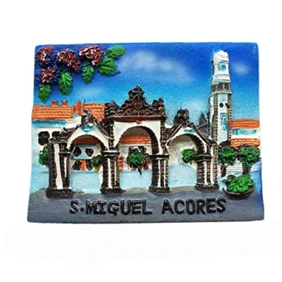 Image of 3D S.Miguel Azores Portugal Fridge Magnet Travel Souvenir Gift Collection Home &amp; kitchen Decoration Magnetic Sticker Refrigerator