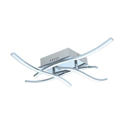 Image of Eglo Lighting Valmora Integrated Led Semi Flush Light Chrome EG96327