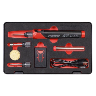 Image of Sealey Premier Lithium ion Rechargeable Soldering Iron Kit 30W