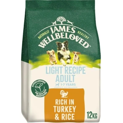 Image of James Wellbeloved Dog Adult Hypoallergenic Dry Food Light Turkey and Rice 12 kg