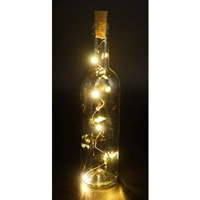 Image of Bottle cork fairy lights, 10 warm white LEDs, cm for indoor battery included.