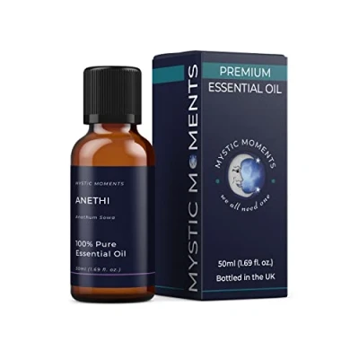 Image of Mystic Moments Anethi Essential Oil 50ml Pure &amp; Natural for Diffusers, Aromatherapy Massage Blends Vegan GMO Free