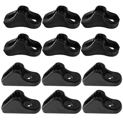 Image of Create idea 20Pcs Rope Tensioner Replacement Wind Buckle Plastic Cord Adjuster Anti slip Adjustable Tool for Outdoor Activities Black 2mm