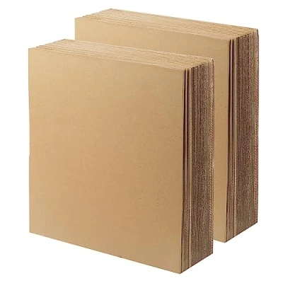 Image of MUKCHAP 40 Pack 305 x 305mm Corrugated Cardboard Sheets, 2mm Square Sheets Pad for Packaging, Shipping, 12 Inch