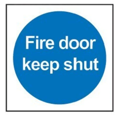 Image of Sitesafe Fire Door Keep Shut Vinyl Sign 100 x 100mm