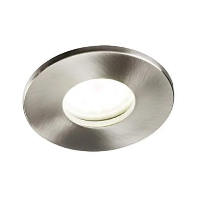 Image of KnightsBridge 230V IP65 Fixed GU10 Fire Rated Downlight Brushed Chrome