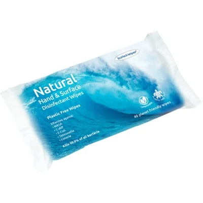 Image of Plastic Free Disinfectant Wipes, 16 Packs of 40