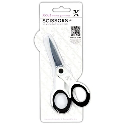 Image of Xcut 5 inch Precision Scissor with Soft Grip, Black