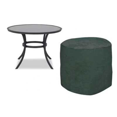 Image of Garland 4 Seater Round Table Cover Green, 7 Year Warranty