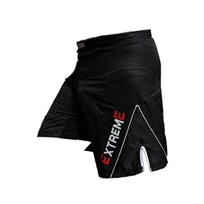 Image of Extreme Shorts UFC MMA Grappling Short Kick Boxing Fight Pants Gym Wear (Black, Small)