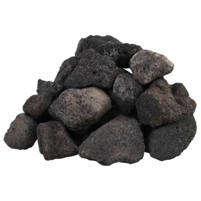 Image of vidaXL Natural Volcanic Rocks Black Lava Accent Stones Beads Perfect for Aquariums, Fish Tanks, and Landscaping 10kg