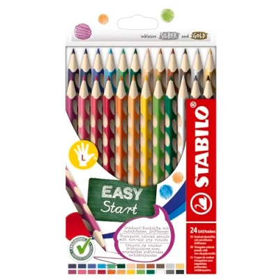 Image of Ergonomic Colouring Pencil STABILO EASYcolors Left Handed Pack of 24 Assorted Colours