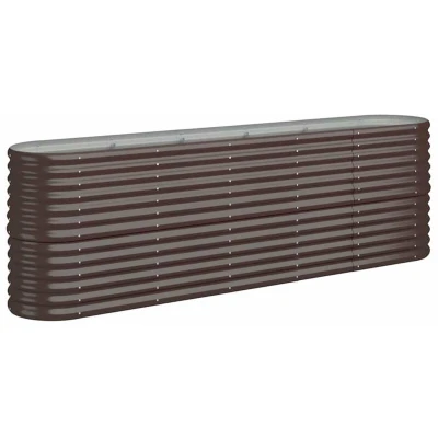 Image of vidaXL Garden Raised Bed Powder coated Steel 224x40x68 cm Brown