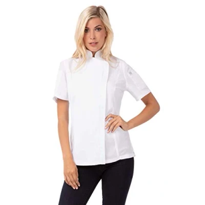 Image of Chef Works Women&#039;s Bcwsz006whts s Jacket, Black/White, UK