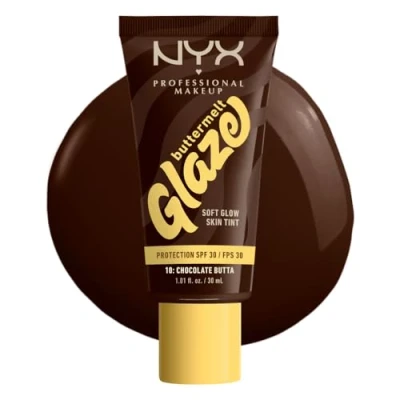 Image of NYX Professional Makeup Buttermelt Glaze Liquid Highlighter Tint 30 ml SPF Chocolate Butta