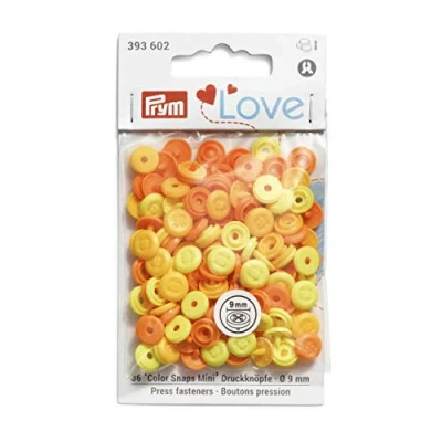 Image of Prym Fasteners, Light Yellow, Orange, 9 mm