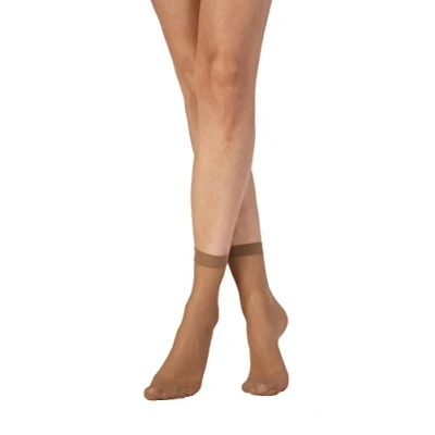 Image of Pretty Polly Women&#039;s Comfort Top Ankle Highs 3PP Matt Fein 15 DEN 3 Socks, Beige (Nude Nude), One Size (Manufacturer Size:OS)