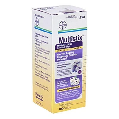 Image of Bayer Multistix 10SG Urine Reagent Test Strips 100/BOX