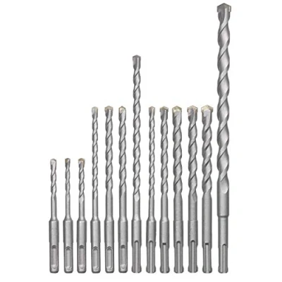 Image of kwb by Einhell 12 Piece SDS Plus Drill Bit Set Hammer Accessories (12 Suitable for All Drills with Shank, Diameter 5 14 mm)