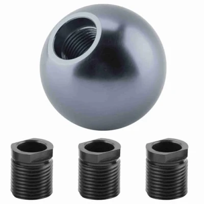 Image of Gear Stick Shift Knob, Auto Car Circular Knob Head Handle Ball, Universal Manual Round Ball Shape (Titanium)