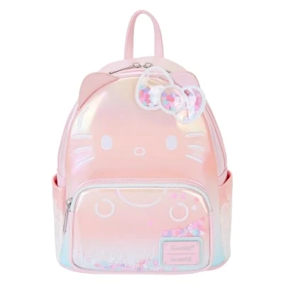 Image of Loungefly Sanrio Hello Kitty 50th Anniversary Clear and Cute Womens Double Strap Shoulder Bag Purse, Multi, One Size, Mini Backpack