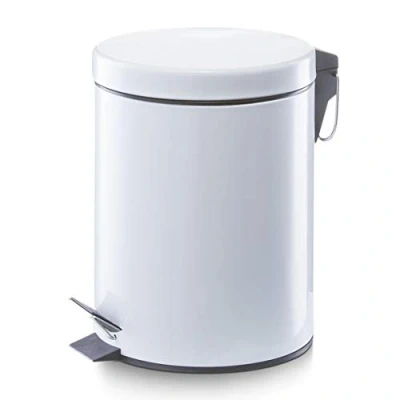 Image of Zeller Pedal Bin, White, 5 Litre/20.5 x 20.5 28 cm