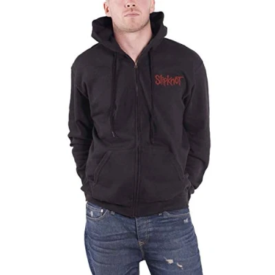 Image of Official SLIPKNOT Hoody Hoodie SKULL TEETH Zip Logo L