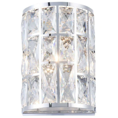 Image of Gelid Wall Lamp Chrome &amp; Crystal, 1 Light, G9