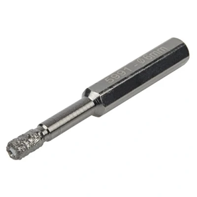 Image of wolfcraft Dry Drill Bit, Diamond Coated, Hexagon Shank, Ø 6 mm I 5991000 for Drilling into Tiles, fine Stoneware and Ceramics