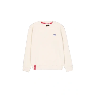 Image of Alpha Industries Basic Small LOGO Sweatshirt, Size: XL, Vintage white