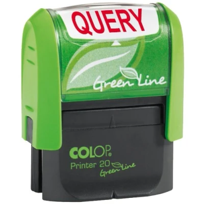 Image of COLOP Query Green Line Word Stamp