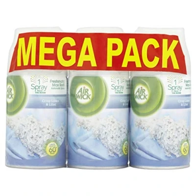 Image of Airwick Max Freshmatic Triple Refill Linen 250ml (Pack of 4) 223600