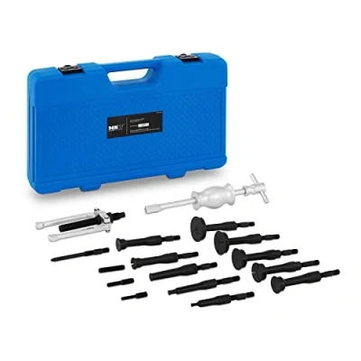 Image of MSW Bearing Puller Set Inner Removal 2 Arm 16 Pcs. BP16.2 (Steel Tools, Plastic Tool Case, 10 Pulling Mandrels, 8 58mm)
