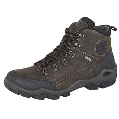 Image of TERRAIN Mens Leather Trail Shoes Dark Brown