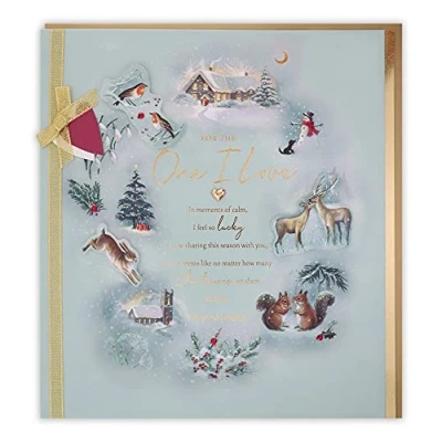 Image of Clintons: Traditional Christmas Scenes Love Card, Multi Colour, 284 x 260 (1169485)