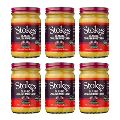 Image of Stokes Sauces Classic English Mustard 185g (Pack of 6)