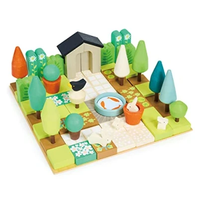 Image of Tender Leaf Toys Flower Gardening Set: Educational and Fun Pretend Play for Kids Children 3+ (Little Garden Designer)