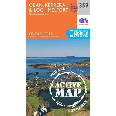 Image of Explorer Active 359 Oban, Kerrera &amp; Loch Melfort Map With Digital Version