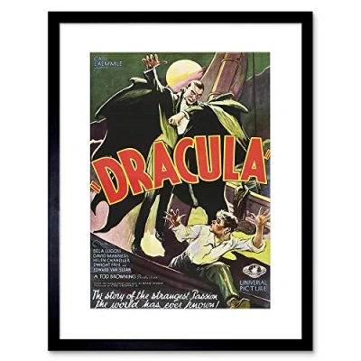 Image of Wee Blue Coo Ad Film Movie Bela Lugosi Dracula Horror Universal Framed Wall Art Print