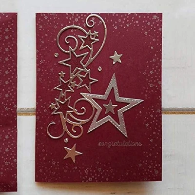 Image of Cutting Dies for Card Making, YunTrip Star Cluster Edge Strip Metal Stencil DIY Scrapbooking Album Embossing Photo Crafts Paper Cards Decorative Craft