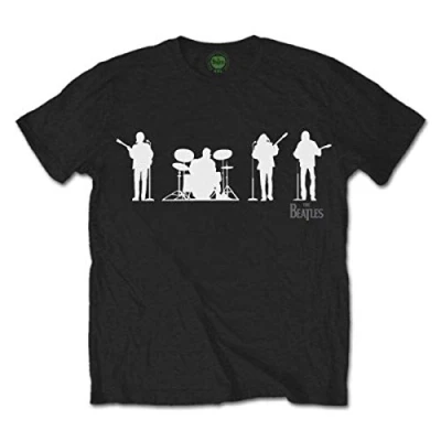Image of The Beatles Saville Row Line Up Silhouette Official Tee T Shirt Mens Unisex (X Large) Black