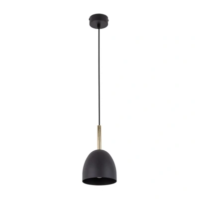 Image of Nord Dome Pendant Ceiling Light Black 1xE27
