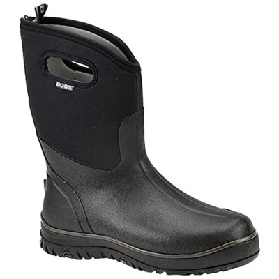 Image of Bogs Mens Classic Ultra Mid Black Wellington Boot 51407 7 UK