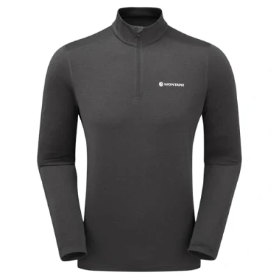 Image of Montane Men&#039;s Dart XT Thermal Zip Neck Long Sleeved Top Midnight Grey