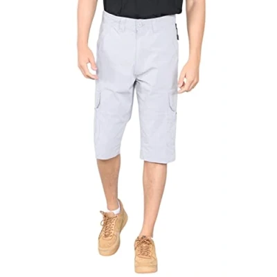 Image of Mens Cargo Shorts Multi Pocket Quick Dry Stretch Outdoor Combat Grey 36