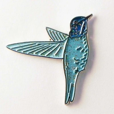 Image of Hummingbird Bird Metal Enamelled Pin Badge Lapel XJKB1 11